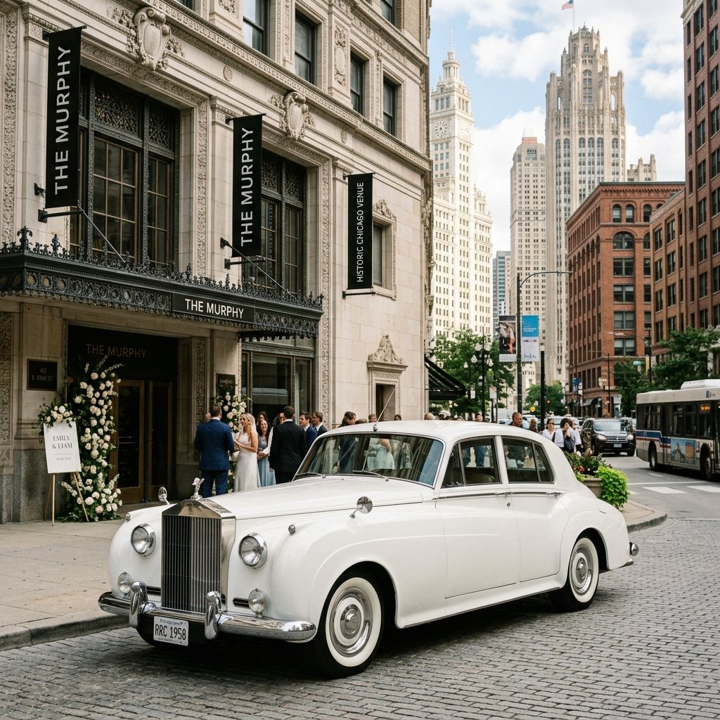 Silver Cloud LWB exterior at Chicago's The Drake Hotel