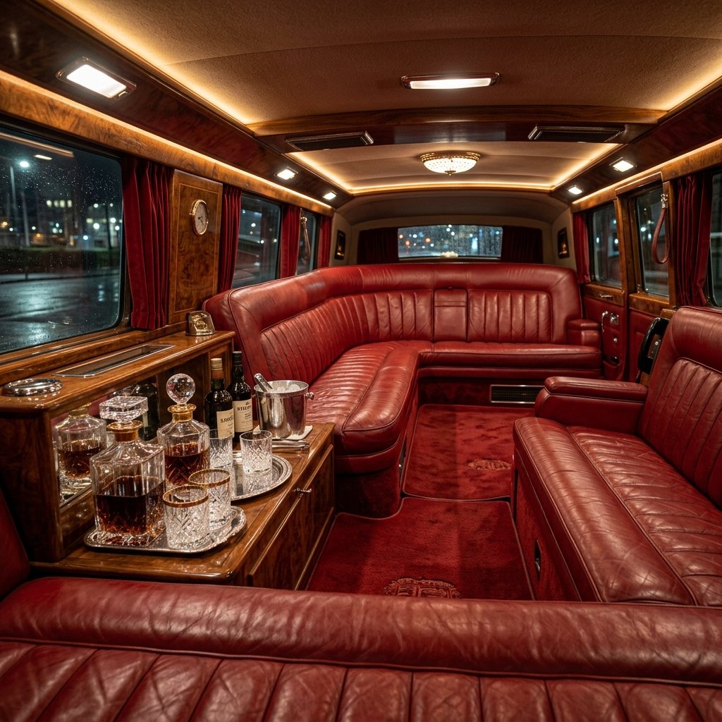 Silver Shadow Stretch Red Leather Interior